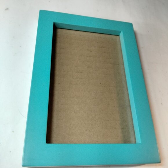 Turquoise Picture Frame Easel Stand Wall Mount 4 x 6 - Picture 1 of 4